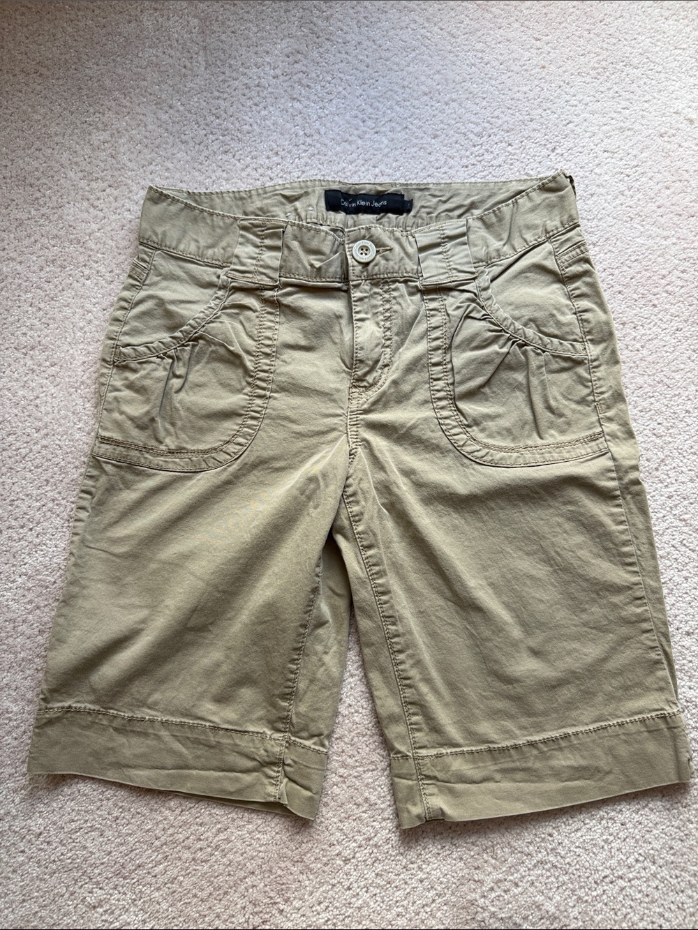 Calvin Klein Khaki cotton Bermuda Shorts